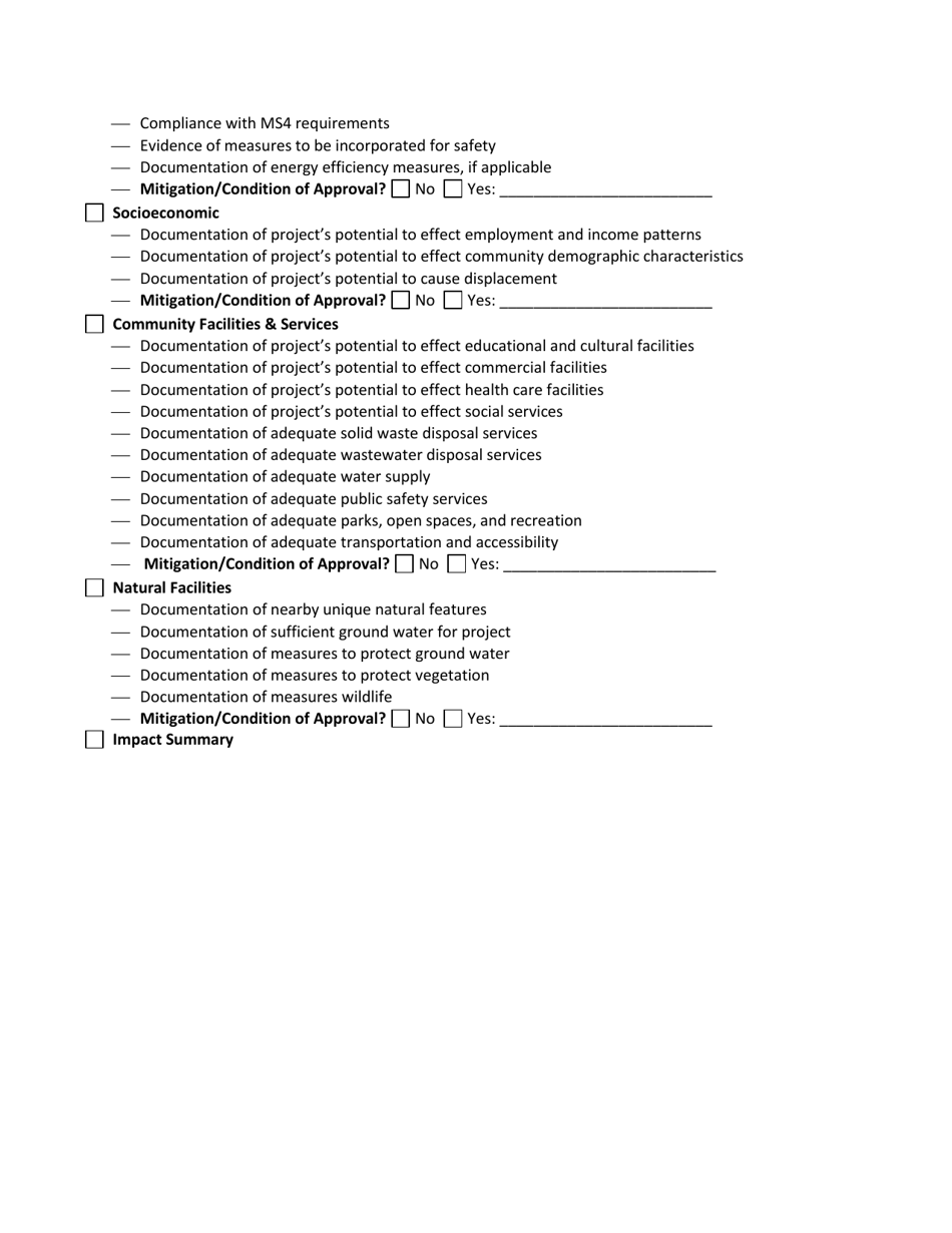 Environmental Assessment (Ea) / Statutory Checklist Review - Missouri, Page 4