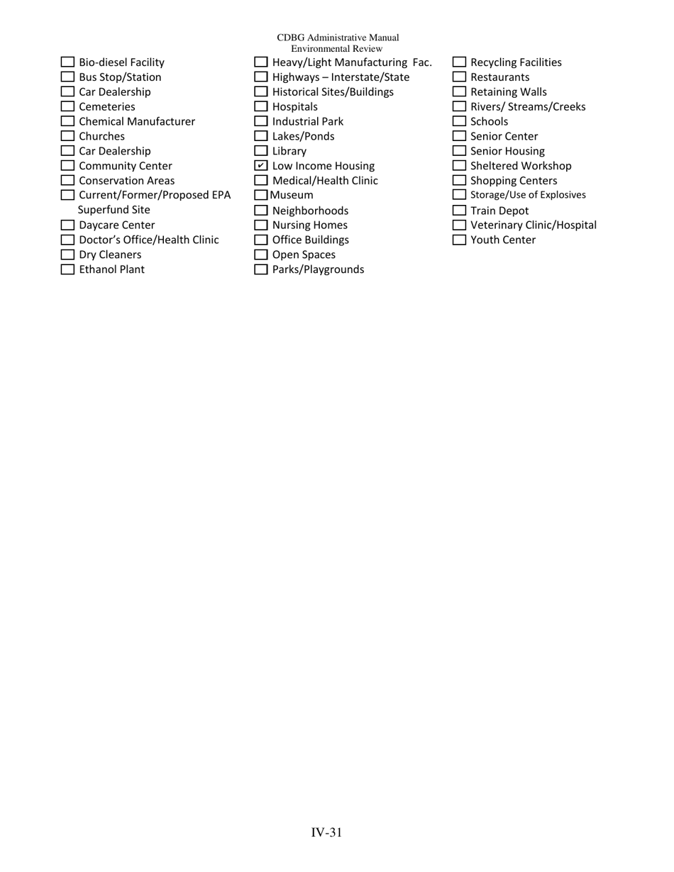 Field Visit Checklist  Site Evaluation - Missouri, Page 3