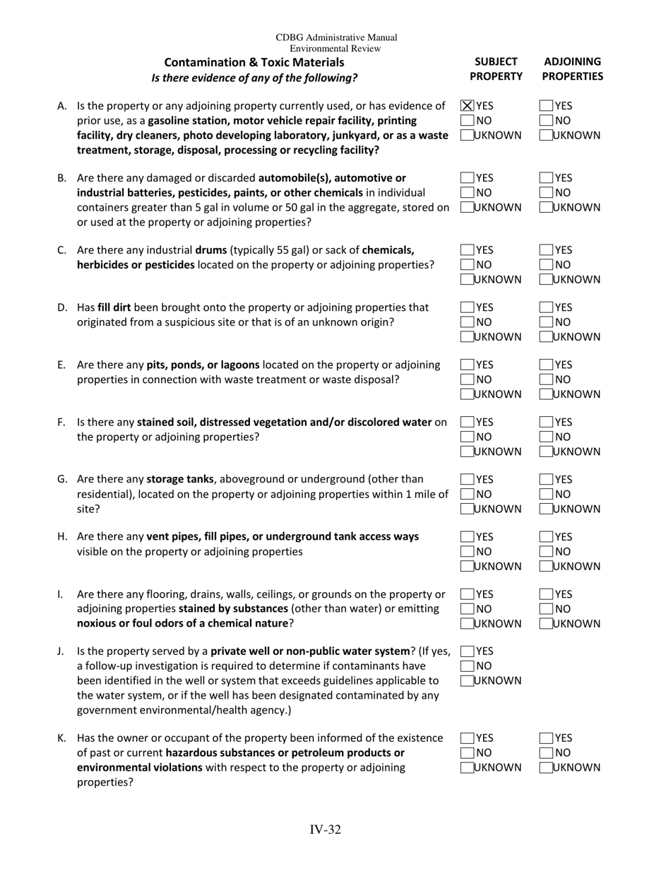 Field Visit Checklist  Site Evaluation - Missouri, Page 4