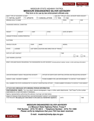 Form SHP-718C Missouri Endangered Silver Advisory - Missouri, Page 2