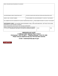 Form SHP-721C Missouri Blue Alert - Missouri, Page 3