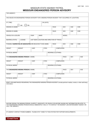 Form SHP-716B Missouri Endangered Person Advisory - Missouri, Page 3