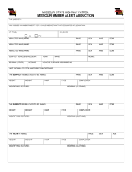 Form SHP-720H Missouri Amber Alert Abduction - Missouri, Page 3