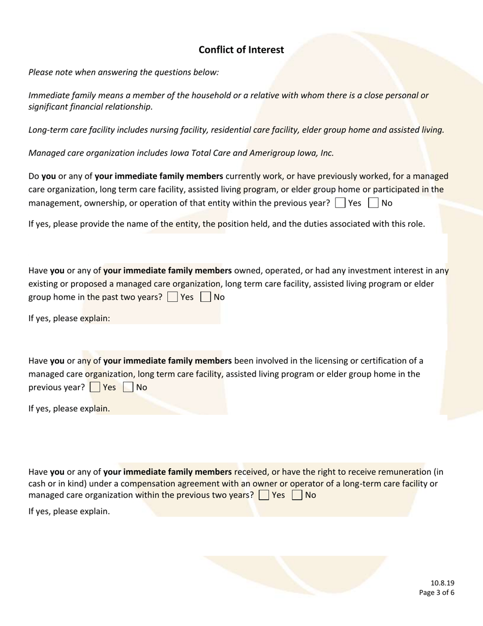 Certified Volunteer Long Term Care Ombudsman (Vop) Application - Iowa, Page 3