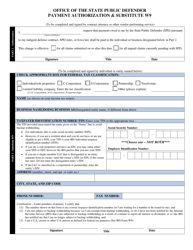 Document preview: Payment Authorization & Substitute W9 - Iowa
