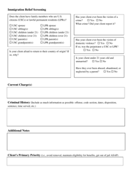 Non-citizen Client Intake Form - Iowa, Page 2