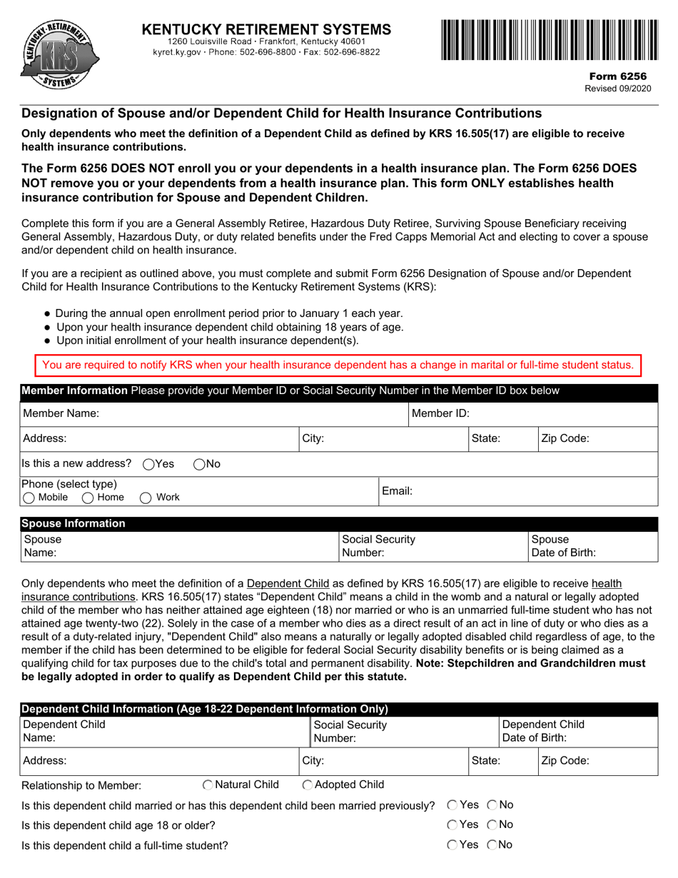 Form 6256 Download Fillable PDF or Fill Online Designation of Spouse ...