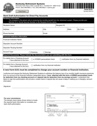 Form 6131 Bank Draft Authorization for Direct Pay Accounts - Kentucky