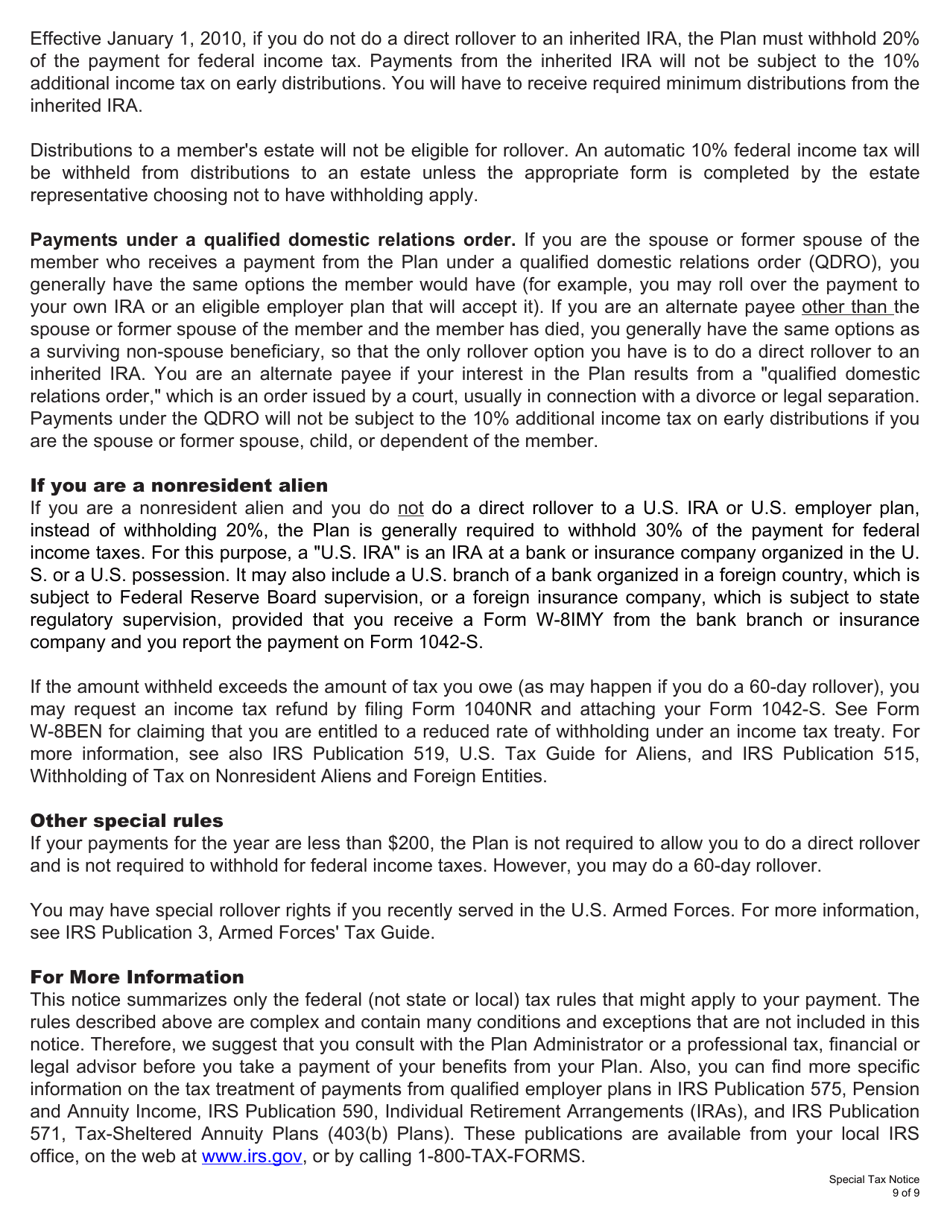 Form 6025 Direct Rollover / Direct Payment Election Form for a Member or a Beneficiary of an Eligible Rollover Distribution - Kentucky, Page 11