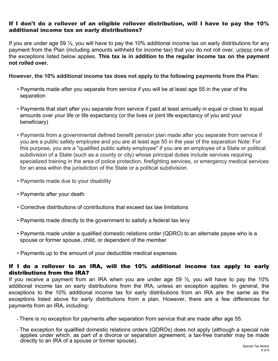 Form 6025 Direct Rollover / Direct Payment Election Form for a Member or a Beneficiary of an Eligible Rollover Distribution - Kentucky, Page 7