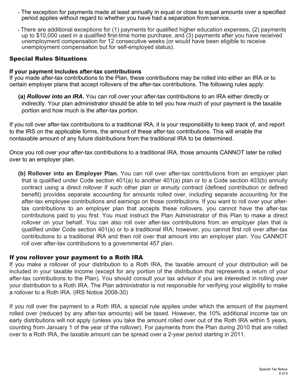 Form 6025 Direct Rollover / Direct Payment Election Form for a Member or a Beneficiary of an Eligible Rollover Distribution - Kentucky, Page 8