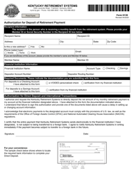 Form 6130 &quot;Authorization for Deposit of Retirement Payment&quot; - Kentucky