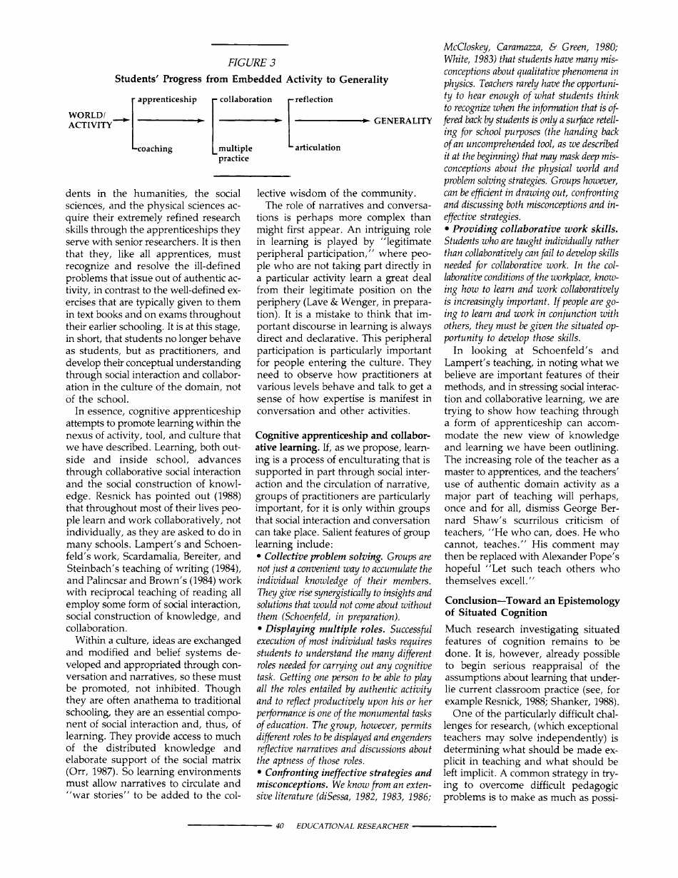 Situated Cognition and the Culture of Learning - John Seely Brown, Allan Collins, Paul Duguid, Page 10