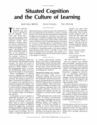 Situated Cognition and the Culture of Learning - John Seely Brown, Allan Collins, Paul Duguid, Page 2
