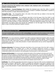 Form 6481 Employer Request for Post-determination of Bona Fide Promotion or Career Advancement - Kentucky, Page 2