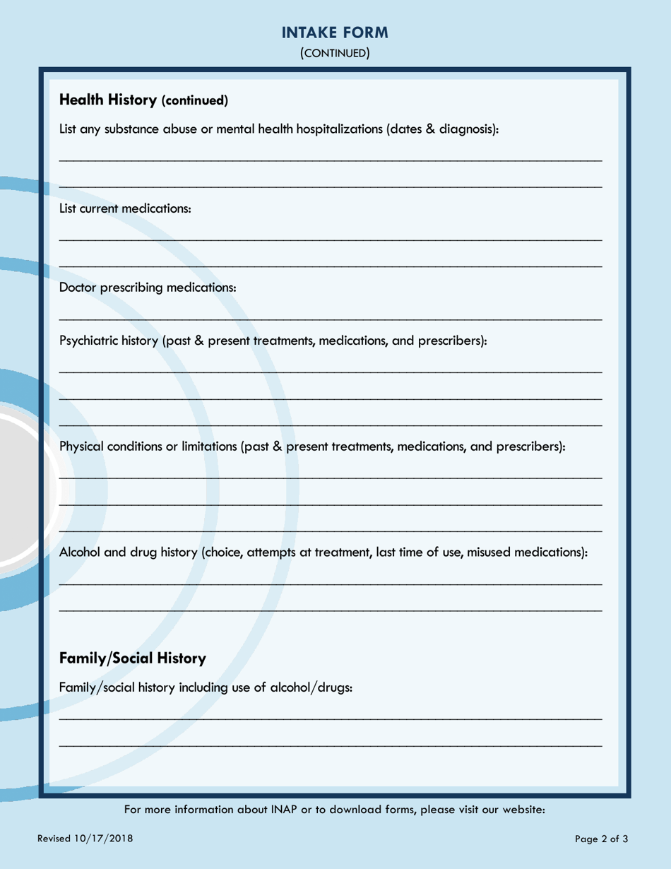 Intake Form - Iowa, Page 2