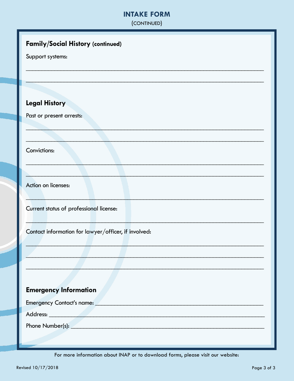 Intake Form - Iowa, Page 3