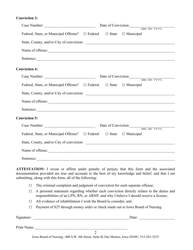 Petition for Determination of Eligibility for Licensure - Iowa, Page 3