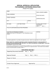 Special Approval Application for Nursing Continuing Education - Iowa, Page 2