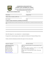 Document preview: Request to Inspect Public Records Request Form - Open Records Request - Kentucky