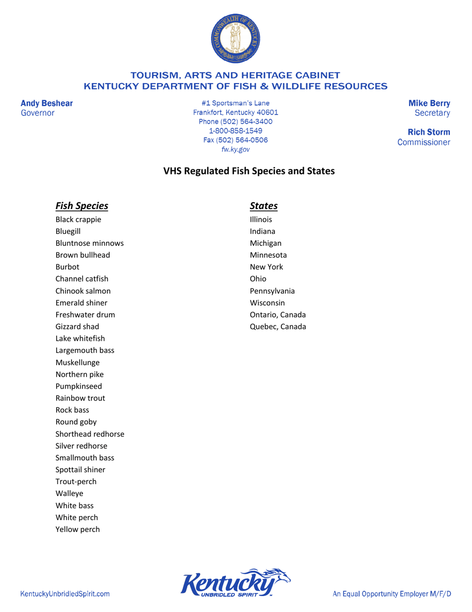 Application for Fish Transportation Permit - Kentucky, Page 5