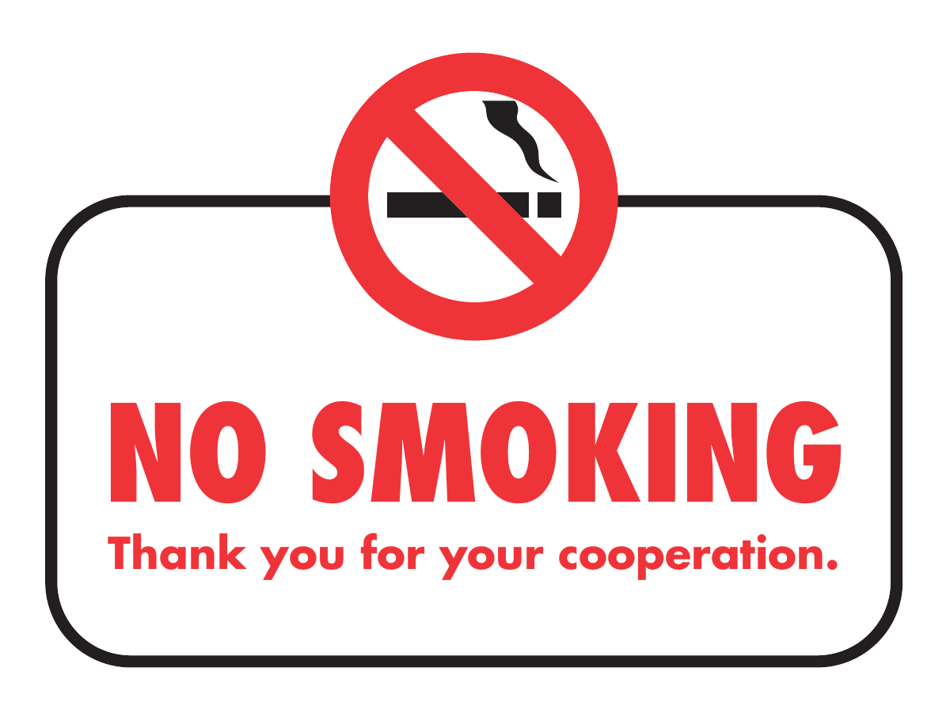 No Smoking Sign Template - Sample Image