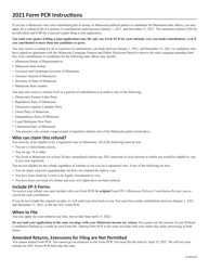 Form PCR Political Contribution Refund Application - Minnesota, Page 2