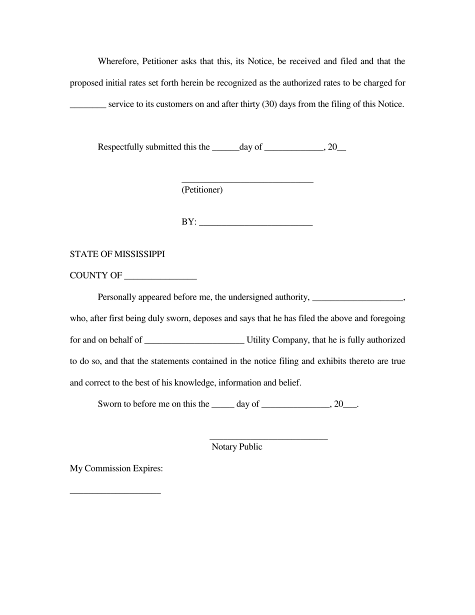 Notice of Intent to Establish Rates - Mississippi, Page 4