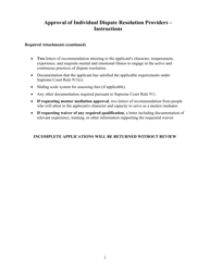 Approval of Individual Dispute Resolution Providers - Application - Kansas, Page 2