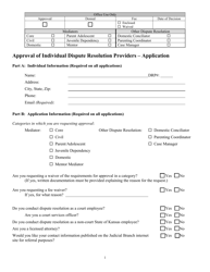 Approval of Individual Dispute Resolution Providers - Application - Kansas, Page 3
