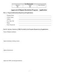 Approval of Dispute Resolution Program - Application - Kansas, Page 2