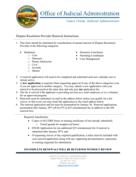 Document preview: Dispute Resolution Provider Renewal - Kansas