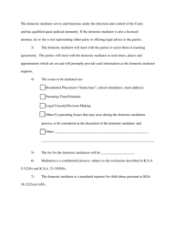 Order for Domestic Mediation - Kansas, Page 2