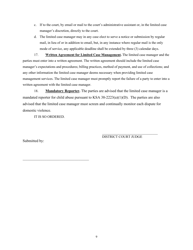 Limited Case Management Order - Kansas, Page 9