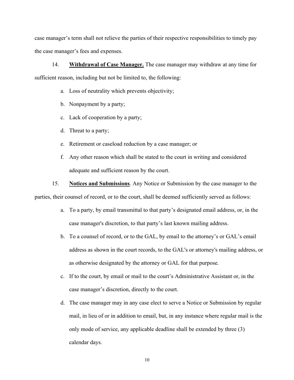 Case Management Order - Kansas, Page 10