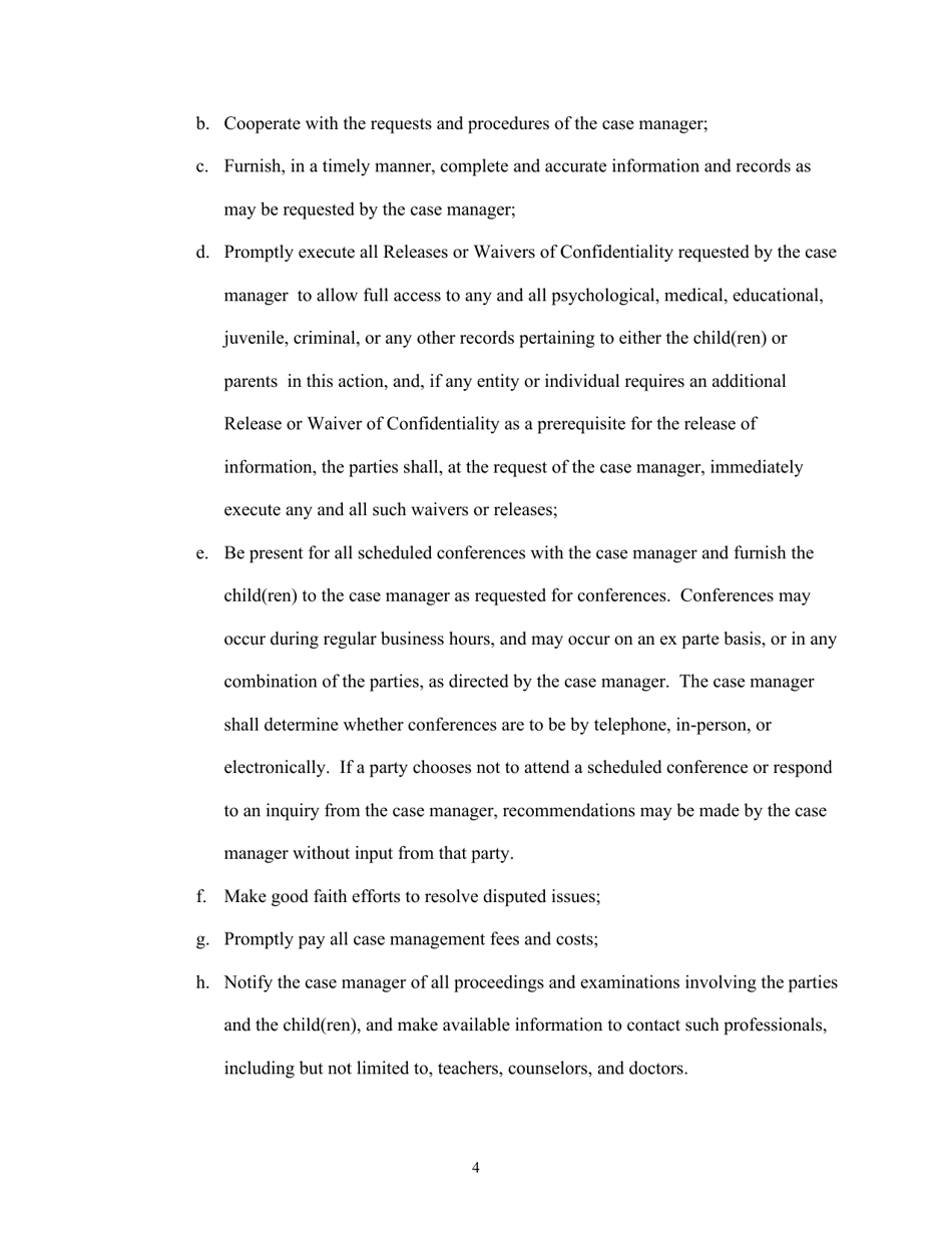 Case Management Order - Kansas, Page 4