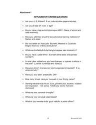 Form H-1 Background Investigation Form - Kentucky, Page 10