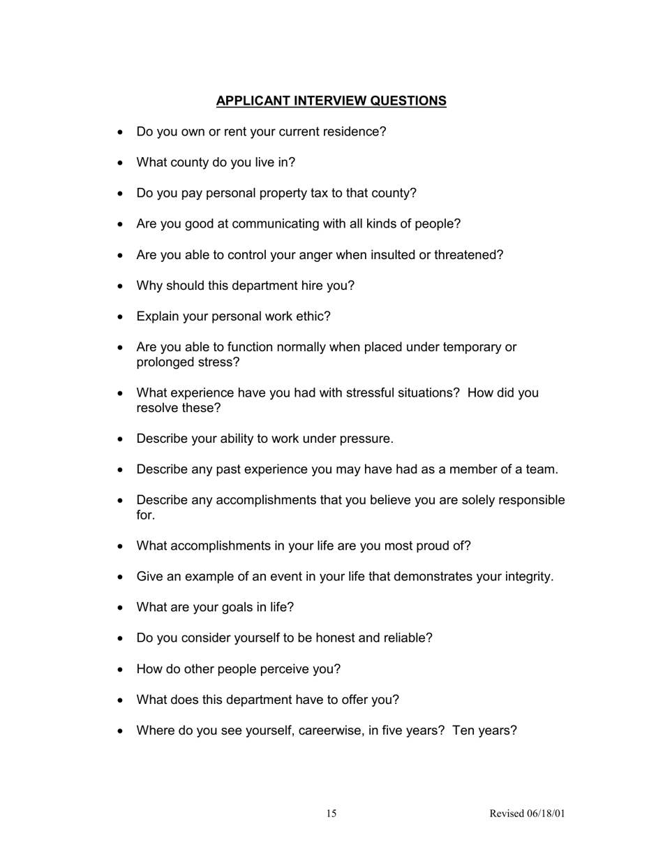 Form H-1 Background Investigation Form - Kentucky, Page 15