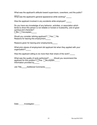 Form H-1 Background Investigation Form - Kentucky, Page 19