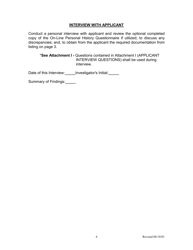 Form H-1 Background Investigation Form - Kentucky, Page 4