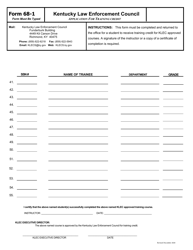 Form 68-1 Application for Training Credit - Multiple Pages - Kentucky, Page 3