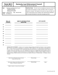Form 68-3 Application for Training Record - Multiple Pages - Kentucky, Page 5