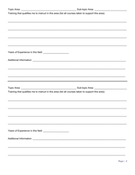 KLEC Form 6 Request for Additional Certification - Kentucky, Page 2