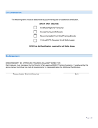 KLEC Form 6 Request for Additional Certification - Kentucky, Page 3