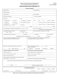 Form CDP-1 &quot;Application for Surface Pit&quot; - Kansas