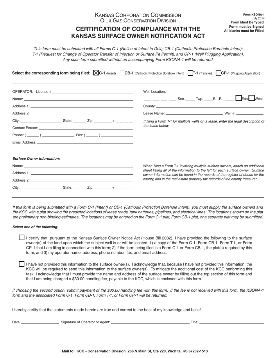 Form C-1 Notice of Intent to Drill - Kansas, Page 4