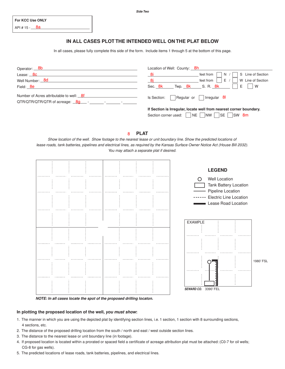 Form C-1 Notice of Intent to Drill - Kansas, Page 8