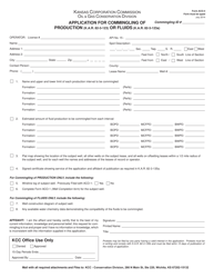Form ACO-4 &quot;Application for Commingling of Production or Fluids&quot; - Kansas