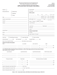 Form U-1 &quot;Application for Injection Well&quot; - Kansas