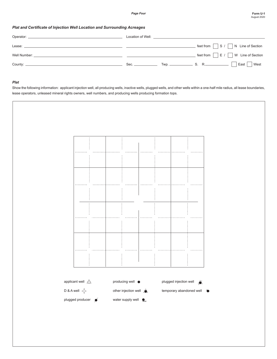 Form U-1 Application for Injection Well - Kansas, Page 4
